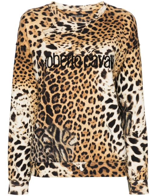Roberto Cavalli Jaguar Skin-print sweatshirt