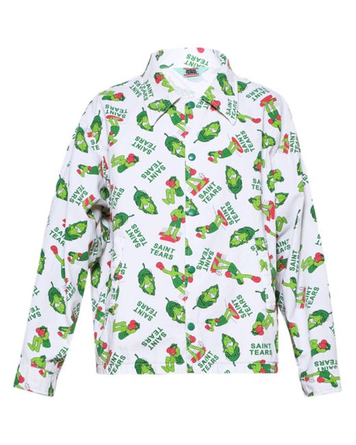 Saint Mxxxxxx pattern-print shirt jacket