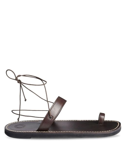 Dries Van Noten toe-ring leather flat sandals