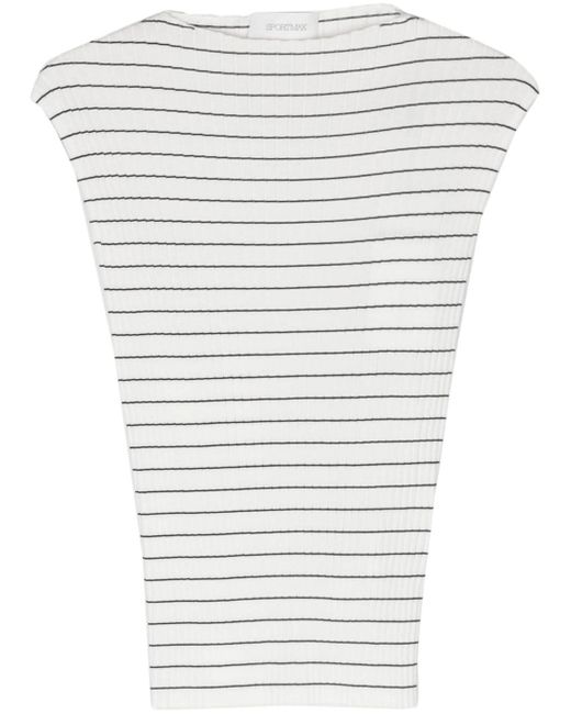 Sportmax striped ribbed-knit top