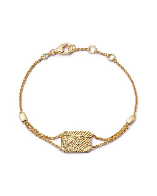 Astley Clarke 18kt recycled vermeil Terra Grace locket bracelet