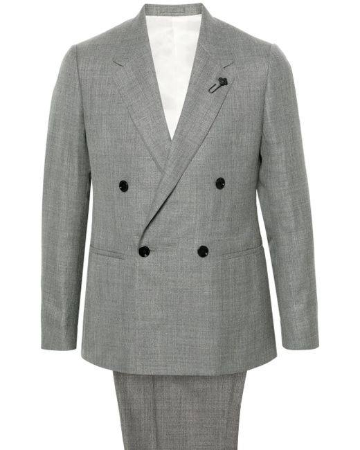 Lardini double-breasted wool-blend suit