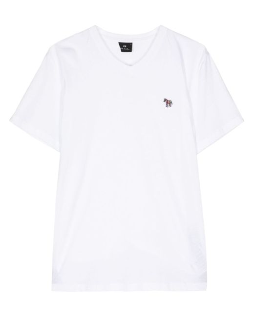 PS Paul Smith zebra-patch organic-cotton T-shirt
