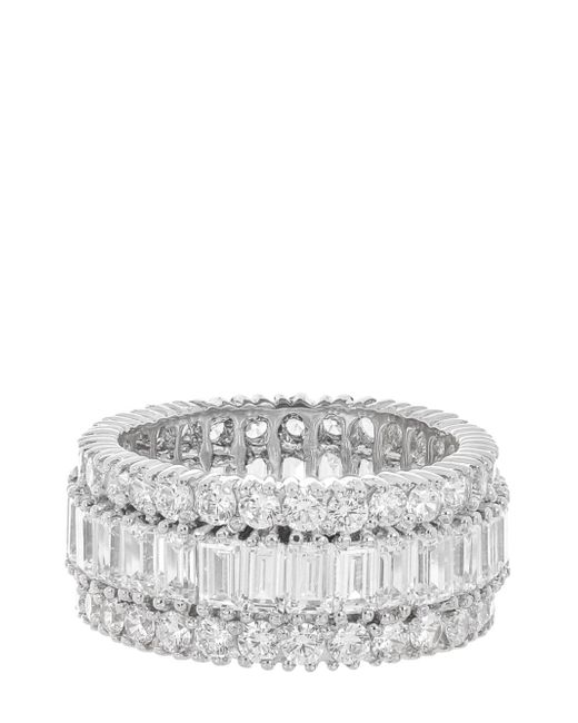 Fantasia by DeSerio stacked eternity band ring