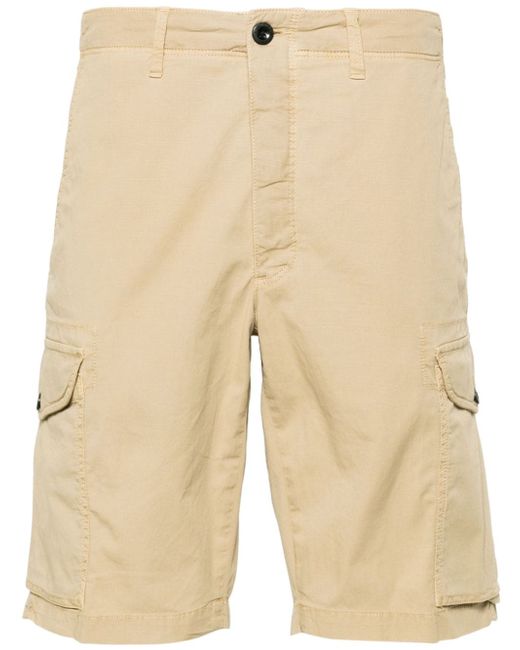 Incotex textured cotton cargo shorts