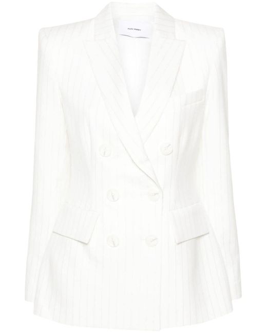 Alex Perry metallic pinstriped double-breasted blazer