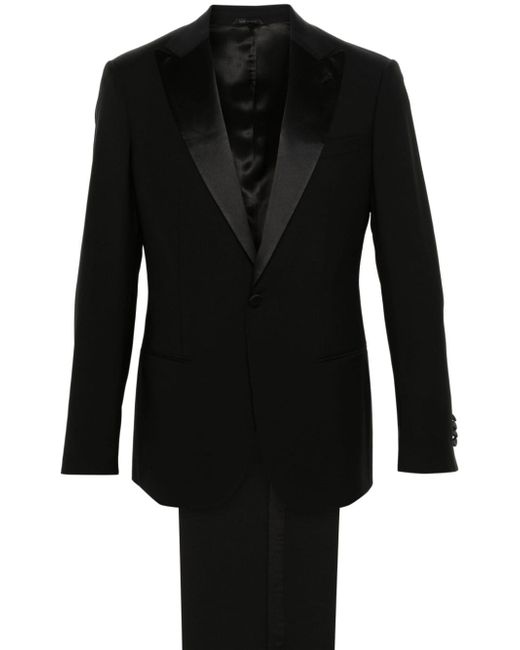 Giorgio Armani contrast wool single-breasted suit