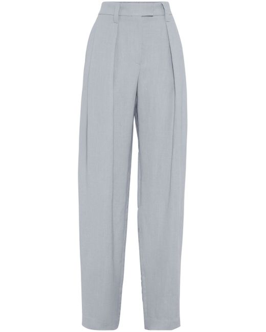 Brunello Cucinelli concealed-fastening straight trousers