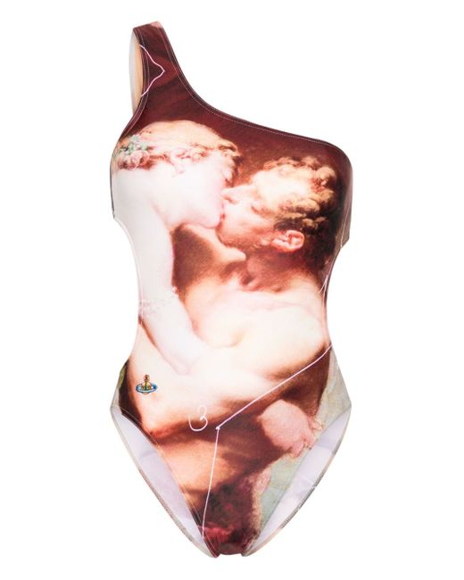 Vivienne Westwood The kiss one-shoulder swimsuit
