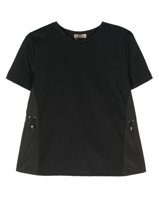 Herno taffeta-panel cotton T-shirt