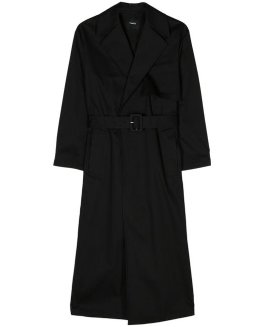 Theory belted twill trench coat