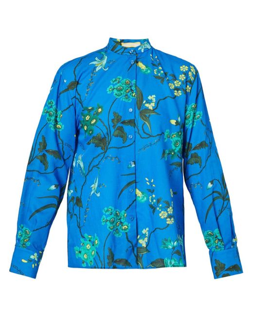 Erdem floral-print open-back shirt