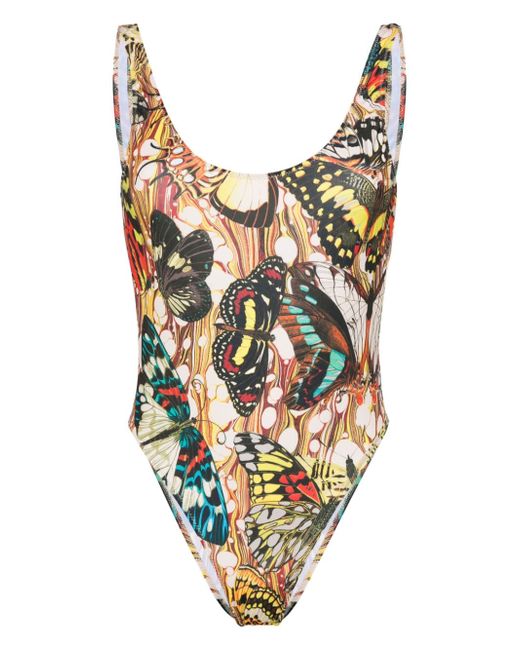 Jean Paul Gaultier Butterfly-print swimsuit