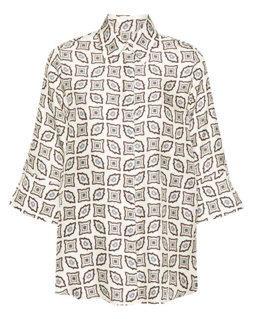 Alberto Biani geometric-print shirt