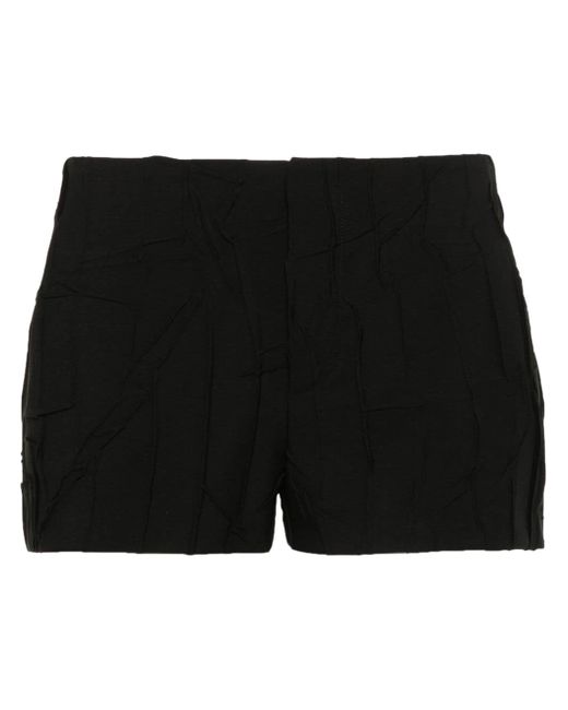Blumarine pleated-crinkle shorts