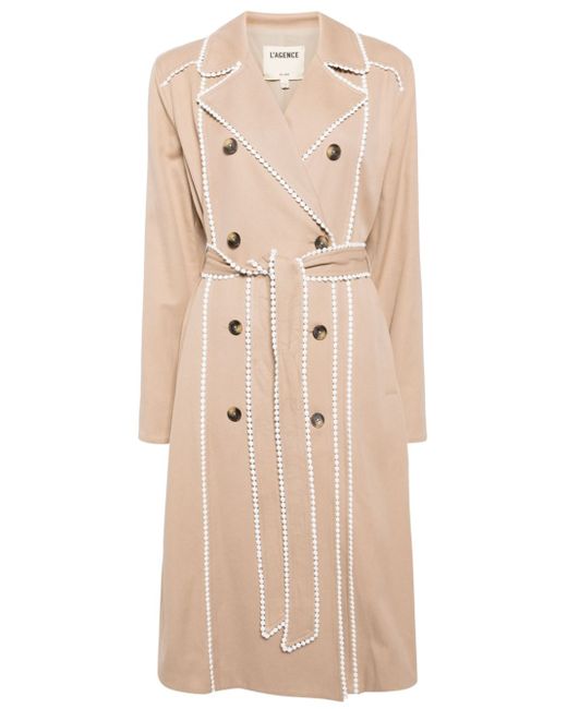L'agence double-breasted cotton trench coat