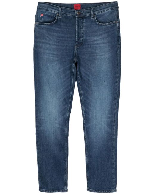 Hugo Boss logo patch straight leg jeans