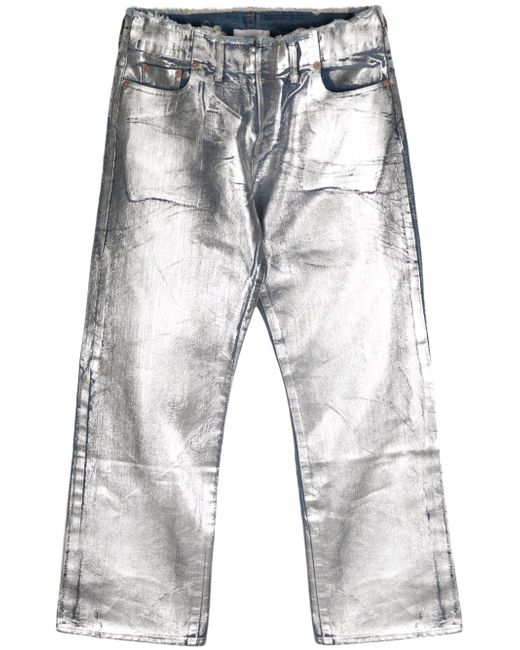 Doublet foil-coated jeans