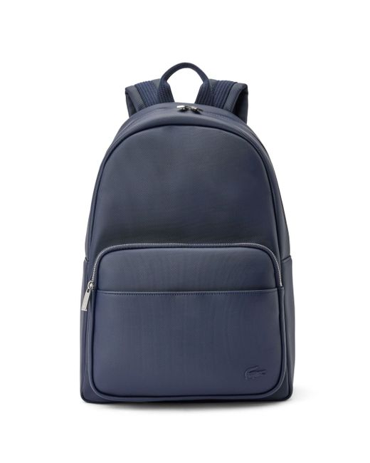 Lacoste logo-appliqué faux-leather backpack