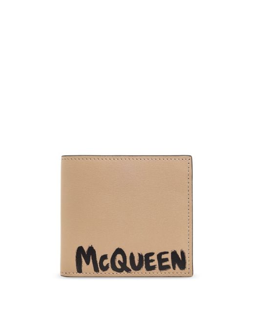 Alexander McQueen Graffiti logo-print bi-fold wallet