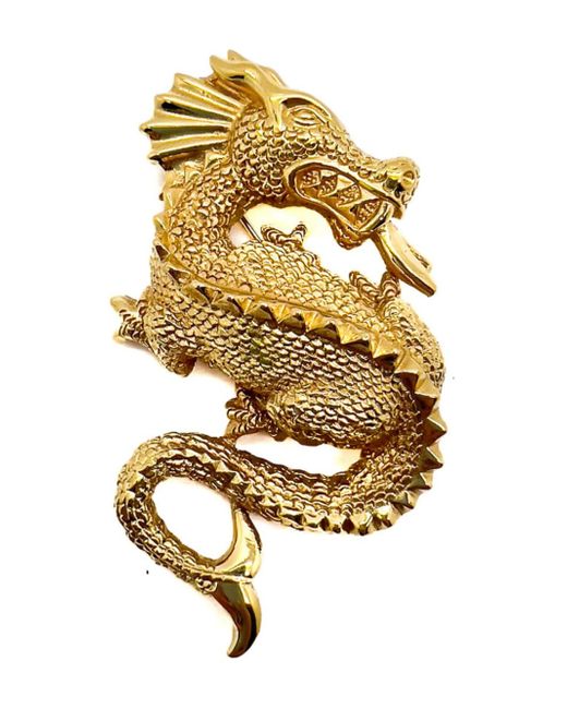 Jennifer Gibson Jewellery Vintage Christian Dior Mythological Dragon Brooch 1980s