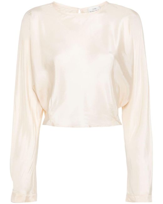 Forte-Forte satin cropped blouse
