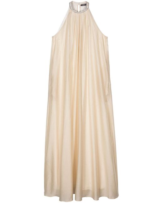 Peserico rhinestone-embellished maxi dress
