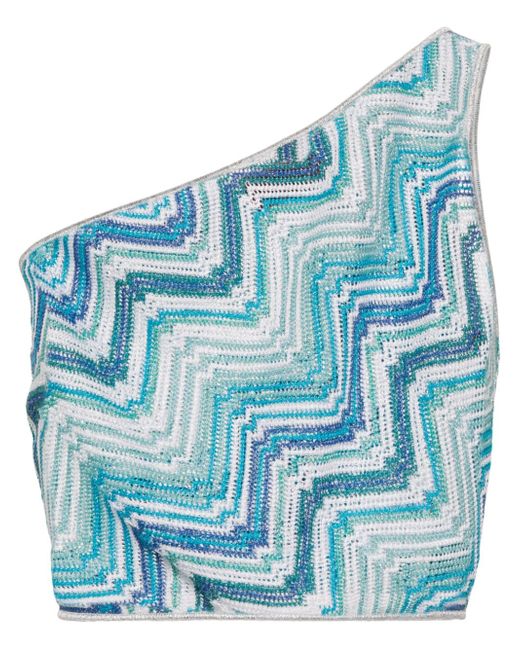 Missoni zigzag-woven knitted cropped top