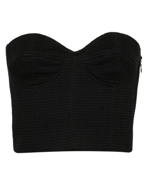 Forte-Forte sweetheart cropped top