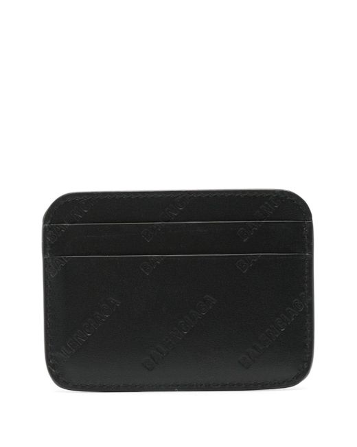 Balenciaga logo-debossed leather cardholder