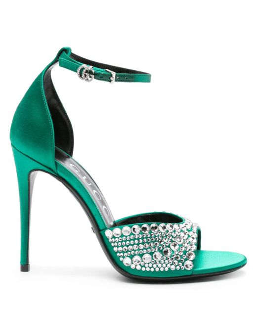 Gucci 100mm crystal-embellished sandals