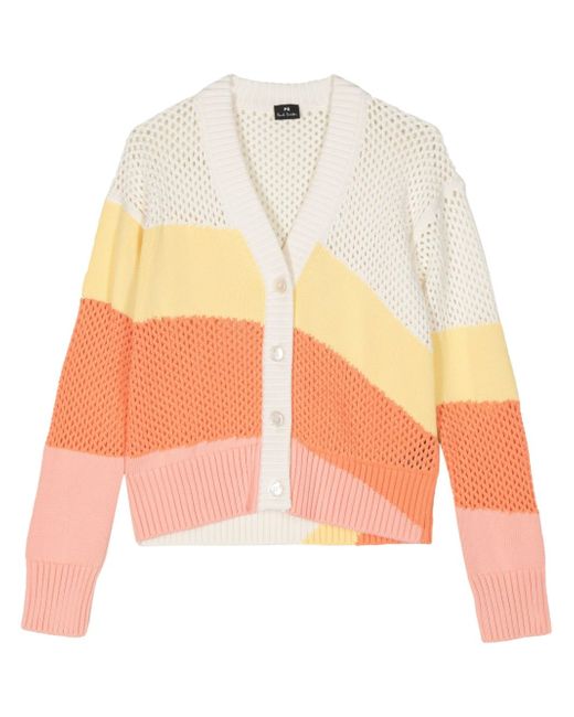 PS Paul Smith open-knit striped cardigan