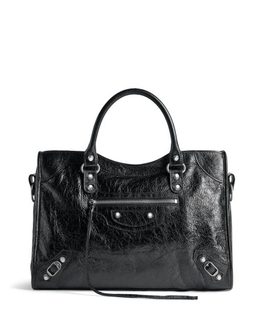 Balenciaga medium Le City textured-leather tote bag