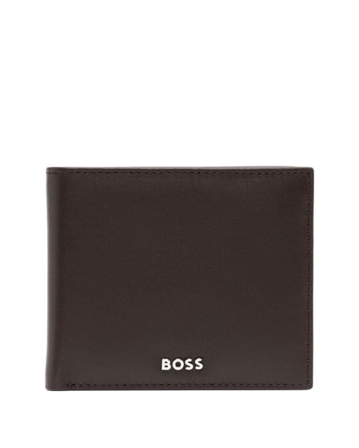 Boss logo-lettering bi-fold wallet