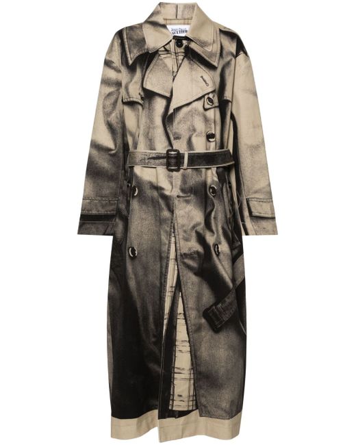 Jean Paul Gaultier trompe loeil-print trench coat