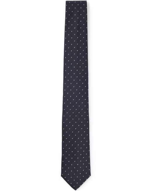 Boss patterned-jacquard tie