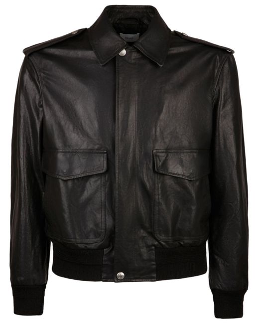 Bally leather bomber jacket
