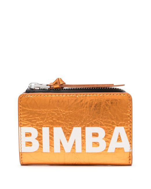 Bimba Y Lola logo-print bi-fold leather wallet