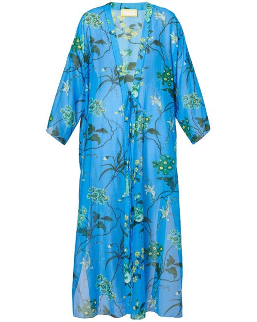 Erdem floral-print cover-up dress