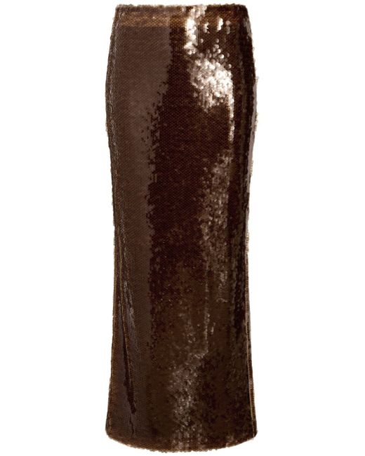 Lapointe sequined pencil maxi skirt