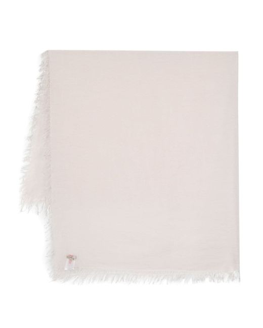 Faliero Sarti fringed-edge cashmere-blend scarf