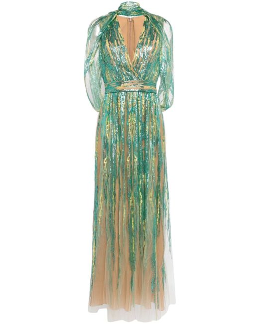 Elie Saab sequin-embellished tulle gown
