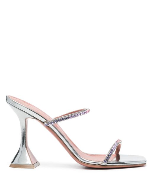 Amina Muaddi Gilda 95mm crystal-embellished sandals