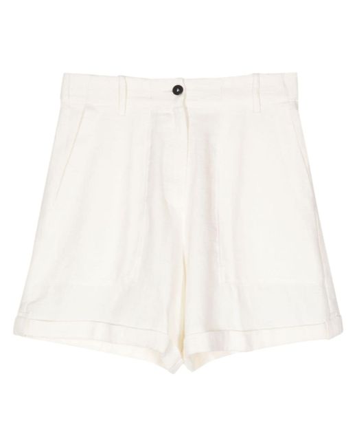 Forte-Forte pleated linen shorts