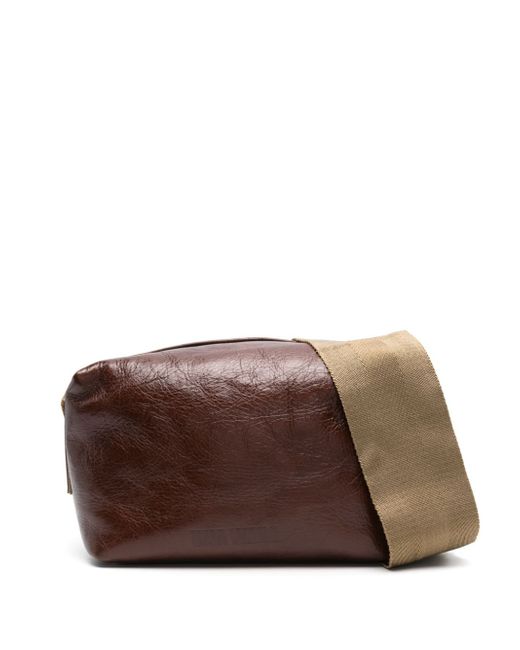 Uma Wang logo-debossed leather shoulder bag