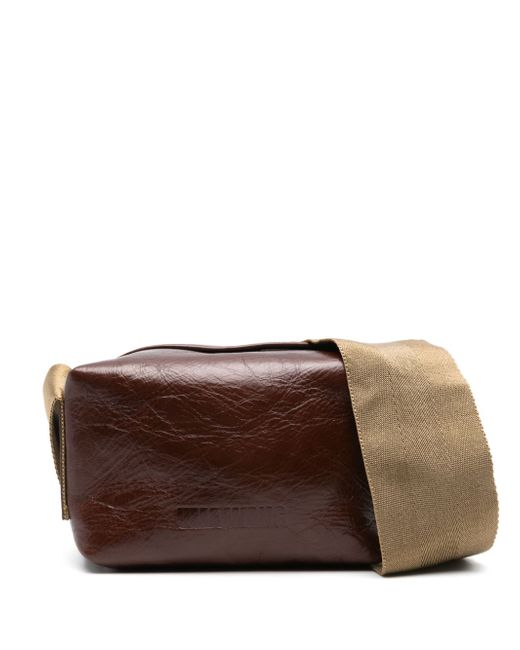 Uma Wang logo-debossed leather shoulder bag