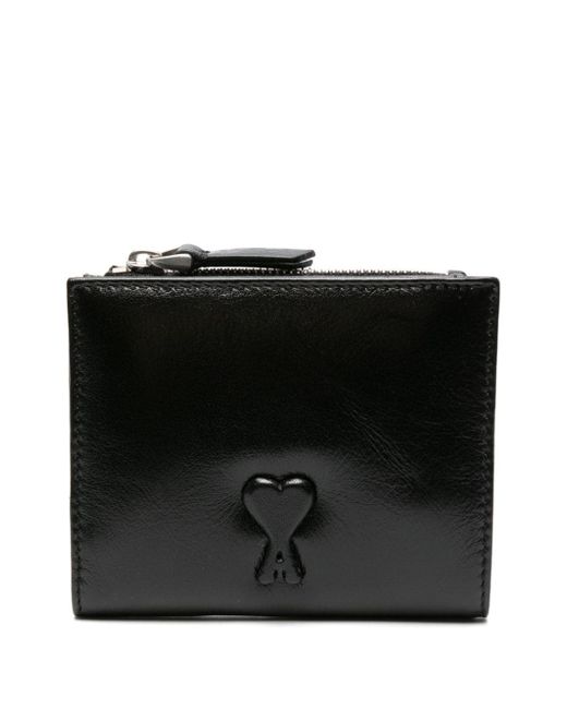 AMI Alexandre Mattiussi de Coeur-embossed leather wallet