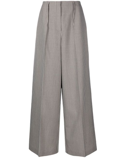 Fendi gingham wide-leg trousers