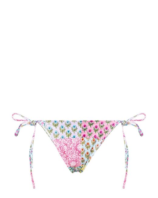 Mc2 Saint Barth patchwork-print bikini bottoms