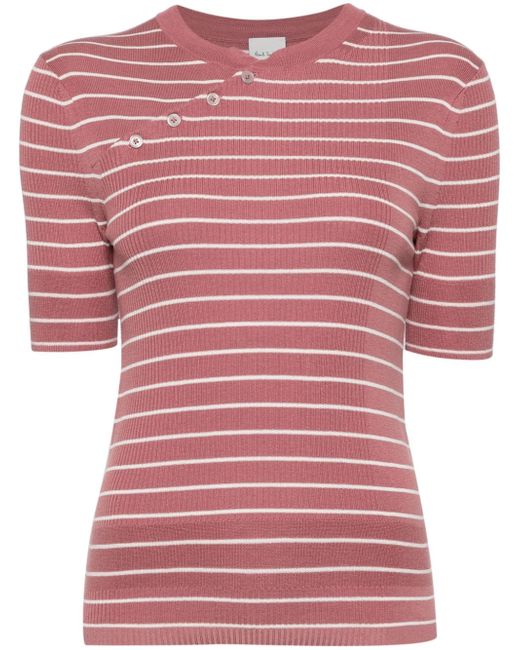 Paul Smith striped ribbed-knit top